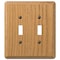 Amerelle Amerelle Contemporary Brown 2 gang Wood Toggle Wall Plate 1 pk 901TTL - alternate 4